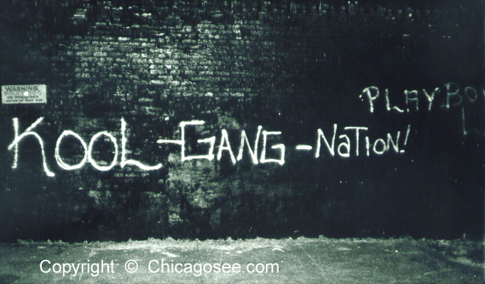 "Kool-Gang" graffiti in Chicago, c.1981