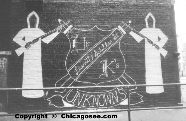 Wicker Park Chicago gang mural, 1978