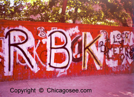 Grafitti, Pilsen neighborhood, Chicago, 1983