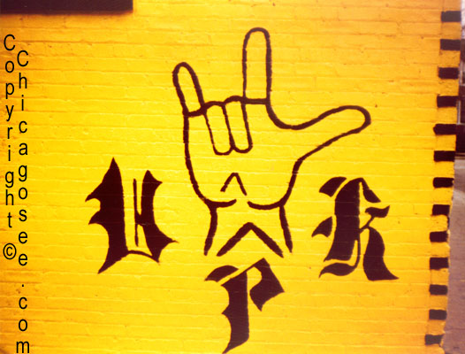 Latin King gang hand sign, Chicago