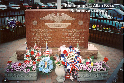 Memorial plaque to Mexican American soldiers killed in Vietnam, Chicago