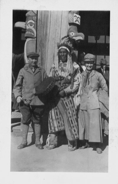 Glacial Park posed vintage tourist postcard