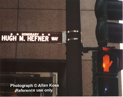 Hugh M. Hefner, Chicago, honorary street sign