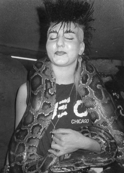 Python Snake on a Woman