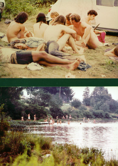 Woodstock Concert nudes resting or swimming, 1969