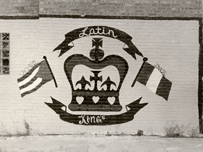 Latin King wall mural. Chicago