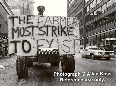 Framer's Tractor Chicago Merc Protest