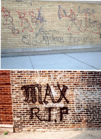 Graffiti for dead gang members, Chicago