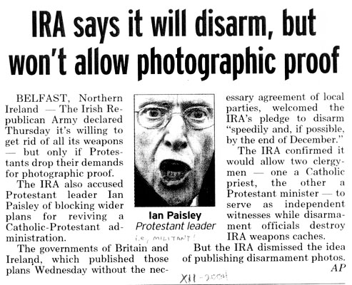 No cameras allowed to prove disarmament!