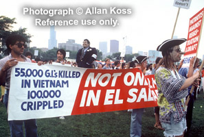 El Salvador War demonstration, Chicago