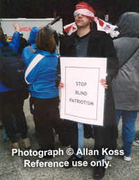 "Blind Patriotism," Chicago Protestor, 2006