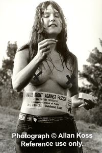 Topless Protestor, Ann Arbor, MI, 1969