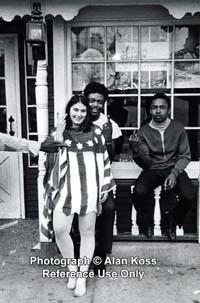 Hippy girl, American flag dress 1969