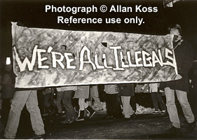 "We're all Illegals" Chicago protest march