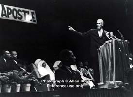 Malcolm X as Black Muslim speaking 1963