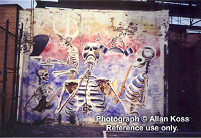 Skeleton Jazz band wall Mural