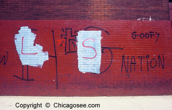 "Goofy Nation,"  Chicago gang grafitti, 1982