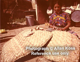Guatemala, Woman mat vendor
