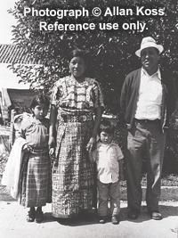Guatemala family posing for photograph