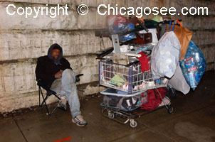 Homeless in Chicago, March 2007
