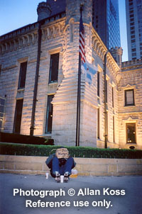 Homeless on Magnificant Mile, Chicago