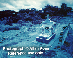 Lonely (Blue) grave site in Mexico