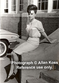 Bouffant hair model, Chicago, 1963