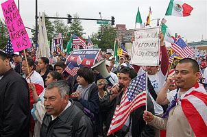 Immirgration massive March, Chicago, 2006