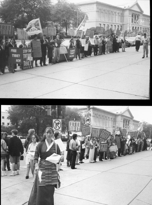 Tibet Protest against China Counsel, Chicago, 1993
