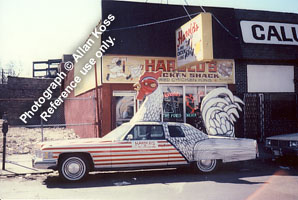 Harold's Chicken shack, decorated car, Chicago