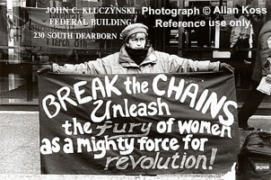 Woman protestor, Chicago