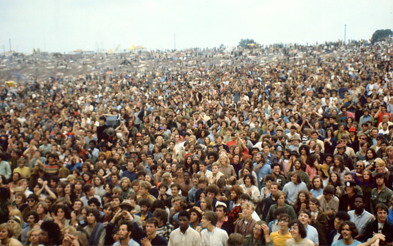 Woodstock morning audience  August 18,1969