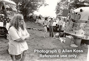 Woodstock bus parking lot, 1969