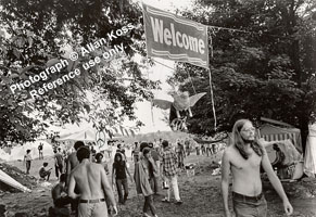 Woodstock "Welcome" sign, 1969